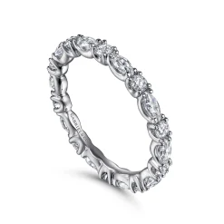 Hot Gabriel & Co. Aalto - 14K White Gold Diamond Eternity Band - 1.1 ct