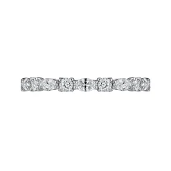 Online Gabriel & Co. Aalto - 14K White Gold Marquise and Round Diamond Anniversary Band - 0.6 ct