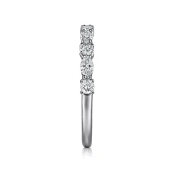 Online Gabriel & Co. Aalto - 14K White Gold Marquise and Round Diamond Anniversary Band - 0.6 ct