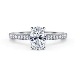 Sale Gabriel & Co. Abbie - 14K White Gold Oval Cut Diamond Engagement Ring