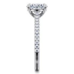 Sale Gabriel & Co. Abbie - 14K White Gold Oval Cut Diamond Engagement Ring