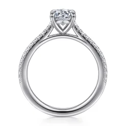 Clearance Gabriel & Co. Abbie - 14K White Gold Oval Diamond Engagement Ring