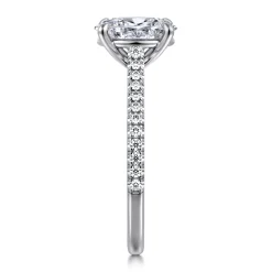 Clearance Gabriel & Co. Abbie - 14K White Gold Oval Diamond Engagement Ring