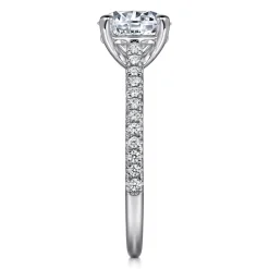 Hot Gabriel & Co. Abbie - 14K White Gold Round Diamond Engagement Ring