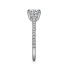 New Gabriel & Co. Abbie - 14K White Gold Round Diamond Engagement Ring