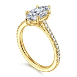 Gabriel & Co. Abbie - 14K Yellow Gold Marquise Shape Diamond Engagement Ring