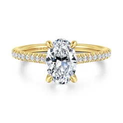 Online Gabriel & Co. Abbie - 14K Yellow Gold Oval Diamond Engagement Ring