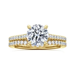 Clearance Gabriel & Co. Abbie - 14K Yellow Gold Round Diamond Engagement Ring
