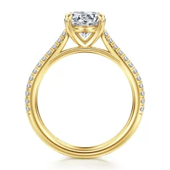 Clearance Gabriel & Co. Abbie - 14K Yellow Gold Round Diamond Engagement Ring