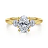 Outlet Gabriel & Co. Abbi - 14K Yellow Gold Oval Three Stone Diamond Engagement Ring