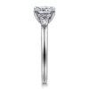 Hot Gabriel & Co. Acacia - 14K White Gold Cushion Cut Three Stone Diamond Engagement Ring