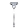 New Gabriel & Co. Adalia - 14K White Gold Emerald Cut Three Stone Diamond Engagement Ring