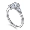 Sale Gabriel & Co. Adalia - 14K White Gold Pear Shape Three Stone Diamond Engagement Ring
