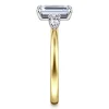 Sale Gabriel & Co. Adalia - 14K Yellow Gold Emerald Cut Three Stone Diamond Engagement Ring