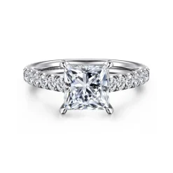 Gabriel & Co. Addilyn - 14K White Gold Princess Cut Diamond Engagement Ring