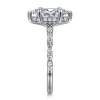 Sale Gabriel & Co. Adeena - 14K White Gold Marquise Shape Hidden Halo Diamond Engagement Ring