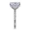 Clearance Gabriel & Co. Adela - 14K White Gold Elongated Cushion Hidden Halo Diamond Engagement Ring