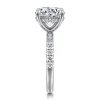 Outlet Gabriel & Co. Adela - 14K White Gold Round Hidden Halo Diamond Engagement Ring