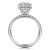 Gabriel & Co. Adela - 14K White Gold Round Hidden Halo Diamond Engagement Ring