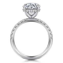 Gabriel & Co. Adela - 14K White Gold Round Hidden Halo Diamond Engagement Ring