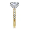 Best Gabriel & Co. Adela - 14K White-Yellow Gold Elongated Cushion Hidden Halo Diamond Engagement Ring