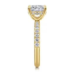 Online Gabriel & Co. Adela - 14K Yellow Gold Elongated Cushion Hidden Halo Diamond Engagement Ring