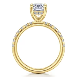 Online Gabriel & Co. Adela - 14K Yellow Gold Elongated Cushion Hidden Halo Diamond Engagement Ring