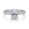 New Gabriel & Co. Adela - 14K Yellow Gold Oval Hidden Halo Diamond Engagement Ring