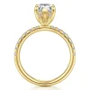 New Gabriel & Co. Adela - 14K Yellow Gold Pear Shape Hidden Halo Diamond Engagement Ring