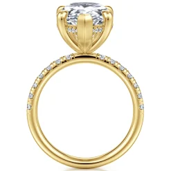 Online Gabriel & Co. Adela - 14K Yellow Gold Pear Shape Hidden Halo Diamond Engagement Ring