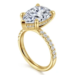 Online Gabriel & Co. Adela - 14K Yellow Gold Pear Shape Hidden Halo Diamond Engagement Ring