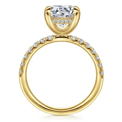 Online Gabriel & Co. Adela - 14K Yellow Gold Round Hidden Halo Diamond Engagement Ring