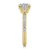 Online Gabriel & Co. Adela - 14K Yellow Gold Round Hidden Halo Diamond Engagement Ring