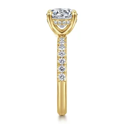 Online Gabriel & Co. Adela - 14K Yellow Gold Round Hidden Halo Diamond Engagement Ring