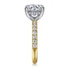 Discount Gabriel & Co. Adela - 14K Yellow-White Gold Round Hidden Halo Diamond Engagement Ring
