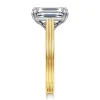 Hot Gabriel & Co. Adelia - 14K White-Yellow Gold Emerald Cut Solitaire Diamond Engagement Ring