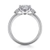 Outlet Gabriel & Co. Adeline - 14K White Gold Cushion Cut Three Stone Diamond Engagement Ring