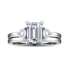 Gabriel & Co. Adeline - 14K White Gold Emerald Cut Three Stone Diamond Engagement Ring