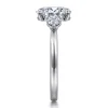 Best Gabriel & Co. Adeline - 14K White Gold Oval Three Stone Diamond Engagement Ring