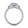 Hot Gabriel & Co. Adeline - 14K White Gold Princess Cut Three Stone Diamond Engagement Ring