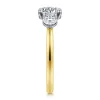 Discount Gabriel & Co. Adeline - 14K White-Yellow Gold Round Three Stone Diamond Engagement Ring