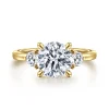 Online Gabriel & Co. Adeline - 14K Yellow Gold Round Three Stone Diamond Engagement Ring