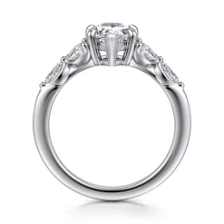 Gabriel & Co. Adella - 14K White Gold Pear Shape Diamond Engagement Ring