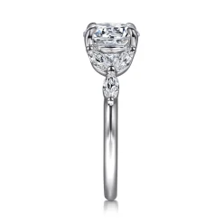 Sale Gabriel & Co. Adella - 14K White Gold Round Diamond Engagement Ring