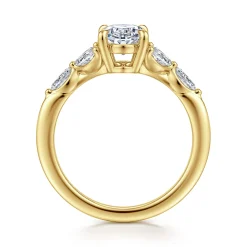 Online Gabriel & Co. Adella - 14K Yellow Gold Oval Diamond Engagement Ring