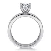Clearance Gabriel & Co. Adley - 14K White Gold Wide Band Oval Diamond Engagement Ring