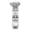 Gabriel & Co. Adley - 14K White Gold Wide Band Pear Shape Diamond Engagement Ring
