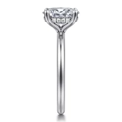 Discount Gabriel & Co. Ady - 14K White Gold Hidden Halo Oval Diamond Engagement Ring