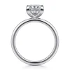 Best Gabriel & Co. Ady - 14K White Gold Princess Hidden Halo Diamond Engagement Ring