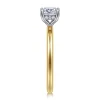 Gabriel & Co. Ady - 14K White-Yellow Gold Cushion Hidden Halo Diamond Engagement Ring
